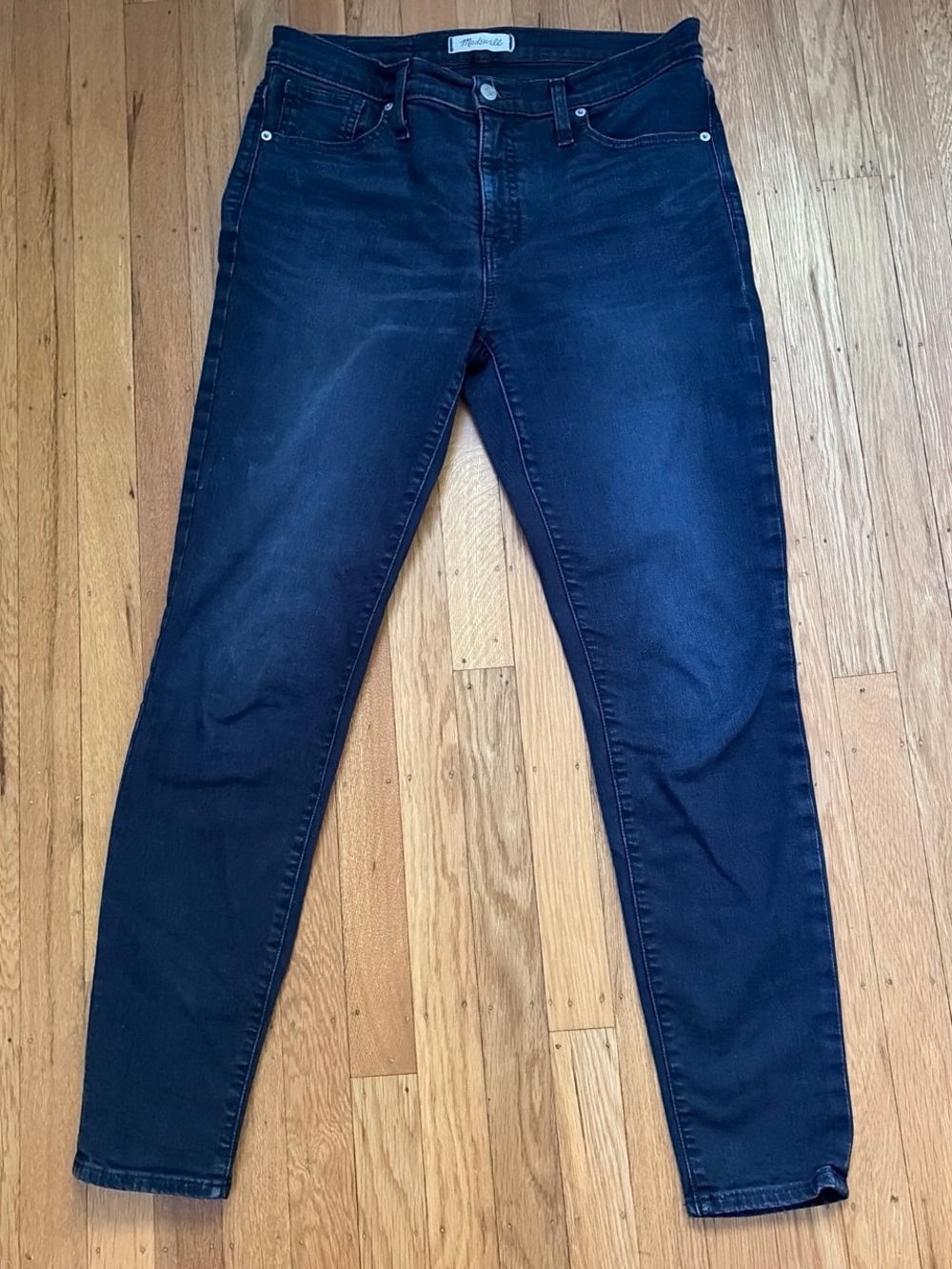 Madewell Dark Wash 9” High-Rise Skinny Jeans